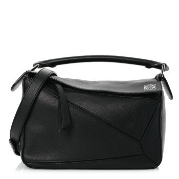 LOEWE Calfskin Small Puzzle Bag Black