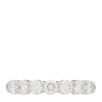TIFFANY Platinum Diamond 3.5mm Forever Half Circle Band Ring 54 6.75