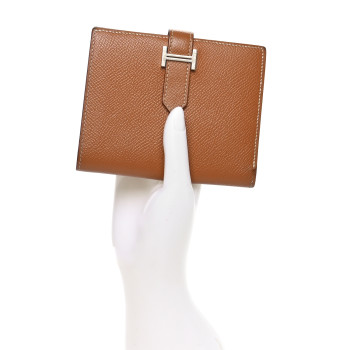 HERMES Epsom Bearn Compact Wallet Gold