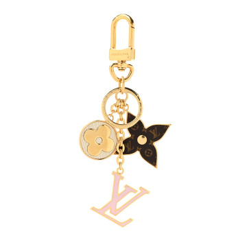 LOUIS VUITTON Metal Monogram Epi Spring Street Bag Charm Key Holder Gold