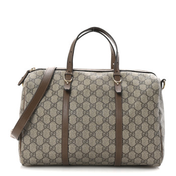 GUCCI GG Supreme Monogram Margaux Calfskin Medium Nice Boston Beige Ebony Acero