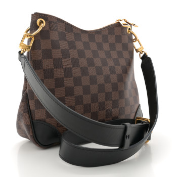 LOUIS VUITTON Damier Ebene Odeon PM Black