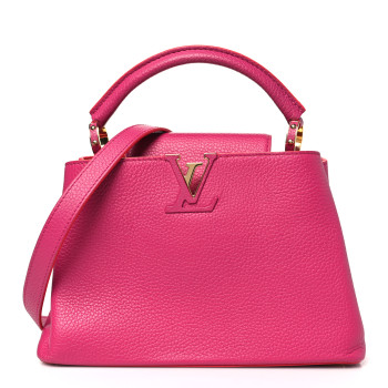 LOUIS VUITTON Taurillon Capucines BB Hibiscus Flamingo