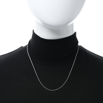 TIFFANY 18K White Gold Chain Necklace 18"