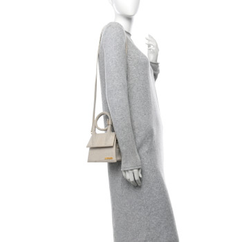 JACQUEMUS Linen Le Chiquito Noeud Light Greige