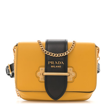 PRADA Saffiano City Calf Cahier Belt Bag Soleil Black