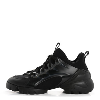 CHRISTIAN DIOR Neoprene Rubber Womens D-Connect Sneakers 38 Black