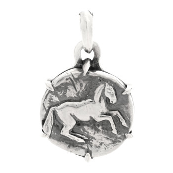 DAVID YURMAN Sterling Silver Petrvs Horse Coin Pendant