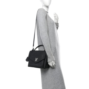 LOUIS VUITTON Soft Calfskin My Lockme Top Handle Black