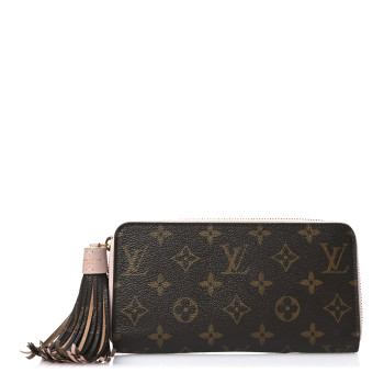 LOUIS VUITTON Monogram Pompon Zippy Wallet Rose Ballerine