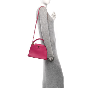 LOUIS VUITTON Taurillon Capucines BB Hibiscus Flamingo