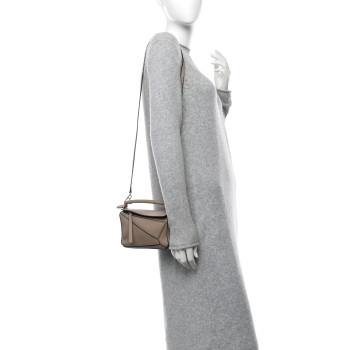 LOEWE Grained Calfskin Mini Puzzle Bag Sand