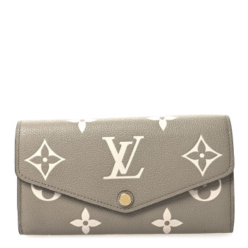 LOUIS VUITTON Empreinte Monogram Giant Sarah Wallet Tourterelle Creme