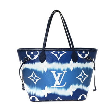 LOUIS VUITTON Monogram Escale Neverfull MM Blue