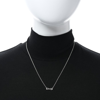 TIFFANY Sterling Silver Mini Infinity Pendant Necklace
