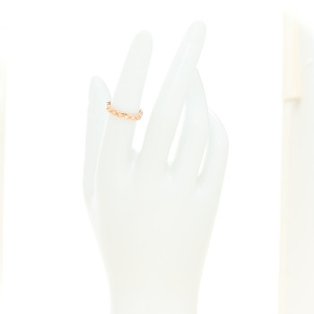 CHANEL 18K Beige Gold Mini Coco Crush Ring 51 5.75