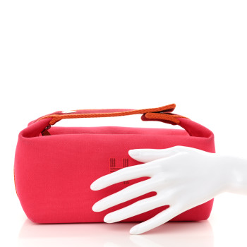 HERMES Canvas Small Bride-A-Brac Pouch Hibiscus HERMES Canvas Small Bride-A-Brac Pouch Hibiscus