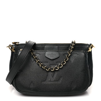 LOUIS VUITTON Empreinte Monogram Giant Multi Pochette Accessories Black