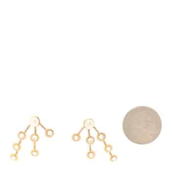 CHRISTIAN DIOR Pearl Crystal Tribales Pendant Earrings Gold