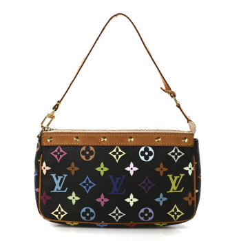 LOUIS VUITTON Monogram Multicolor Pochette Accessories Black