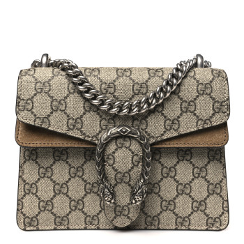 GUCCI GG Supreme Monogram Mini Dionysus Shoulder Bag Taupe