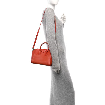 GIVENCHY Sugar Goatskin Mini Antigona Burnt Orange