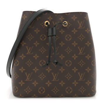 LOUIS VUITTON Monogram Neonoe MM Black