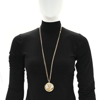 LOUIS VUITTON Louise Long Necklace Gold
