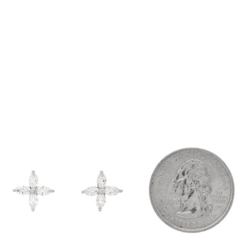 TIFFANY Platinum Diamond .92ct Medium Victoria Earrings