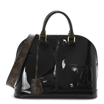 LOUIS VUITTON Patent Monogram Alma PM Black