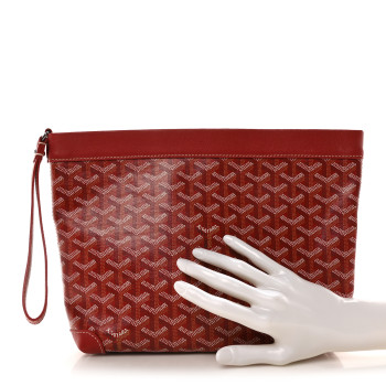 GOYARD Goyardine Conti Pouch Red