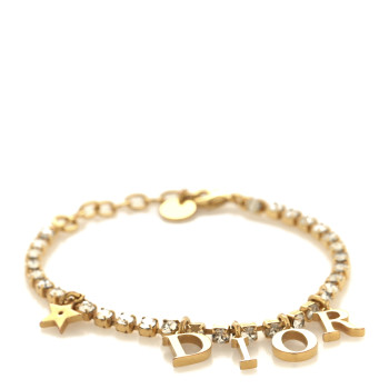 CHRISTIAN DIOR Metal Crystal Dio(r)evolution Star Bracelet Gold