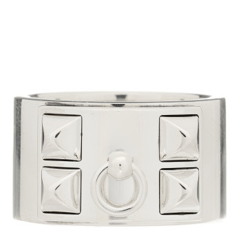 HERMES Sterling Silver Collier De Chien CDC Ring 54 7