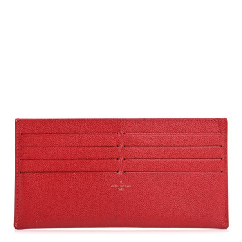 LOUIS VUITTON Calfskin Felicie Card Holder Insert Cherry