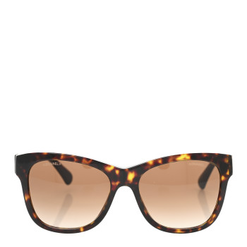 CHANEL Acetate Runway Square Sunglasses 5380 Dark Tortoise