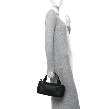 THE ROW Grained Saddle Calfskin Edith Bag Black