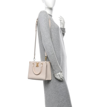 LOUIS VUITTON Calfskin Lock & Go Tote Quartz