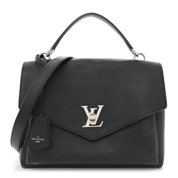 LOUIS VUITTON Soft Calfskin My Lockme Top Handle Black