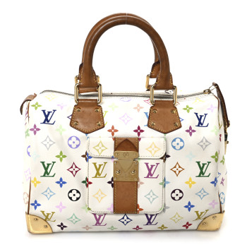 LOUIS VUITTON Monogram Multicolor Speedy 30 White