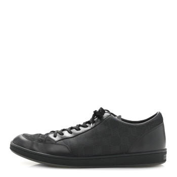 LOUIS VUITTON Calfskin Nylon Damier Offshore Sneakers 11 Black