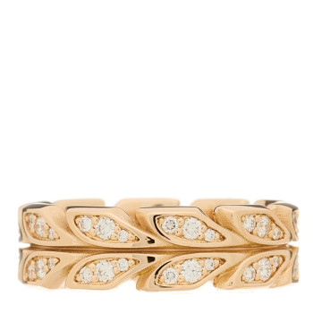 TIFFANY 18K Rose Gold Diamond Victoria Vine Band Ring 51 5.75