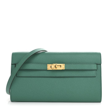HERMES Epsom Kelly Wallet To Go Vert Jade