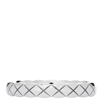 CHANEL 18K White Gold Mini Coco Crush Ring 55 7.25