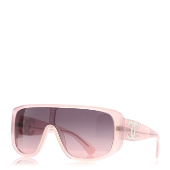 CHANEL Acetate Shield Sunglasses 5495 Light Pink