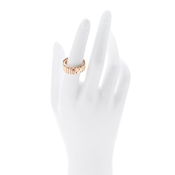 TIFFANY 18K Rose Gold Diamond Ribbon Ring 54 6.75