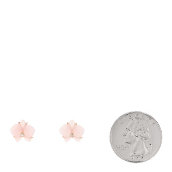 CARTIER 18K Pink Gold Diamond Rose Quartz Caresse D'Orchidees Par Cartier Earrings