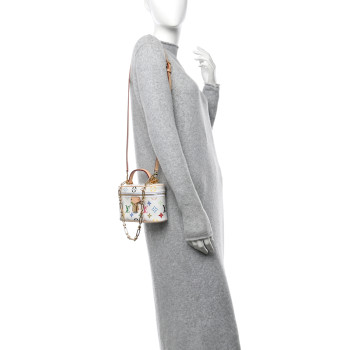 LOUIS VUITTON LV x TM Monogram Multicolor Vanity Chain Pouch White