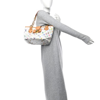 LOUIS VUITTON Monogram Multicolor Annie MM White