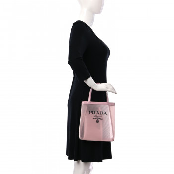 PRADA Sequin Mesh Small Tote Bag Pink 1146072 | FASHIONPHILE