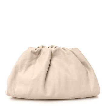 BOTTEGA VENETA Smooth Butter Calf The Pouch Oversized Clutch Plaster